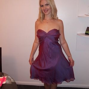 Strapless Fuscia Dress